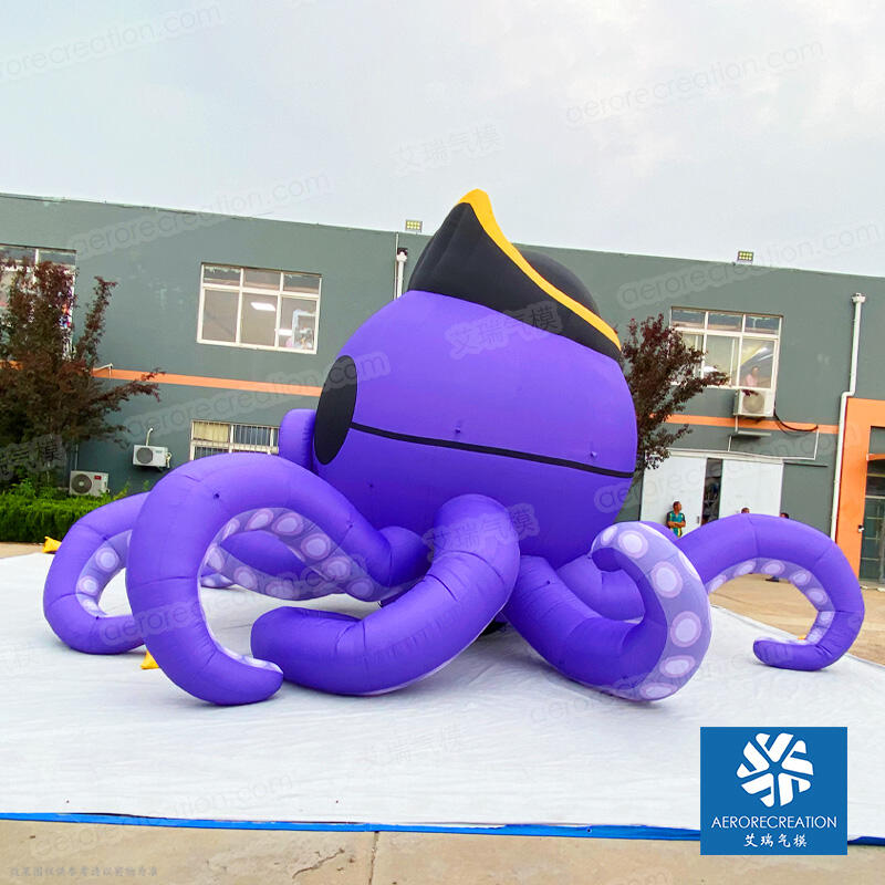 Inflatable Giant Purple Pirate Octopus