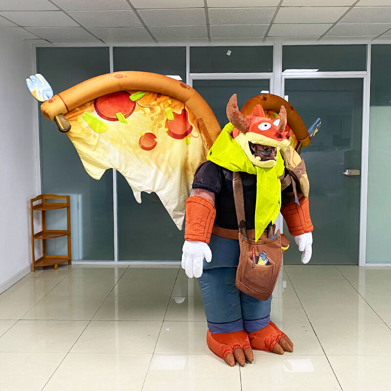 Inflatable pizza monster costume