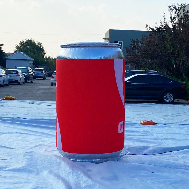 Inflatable customized beverage red can