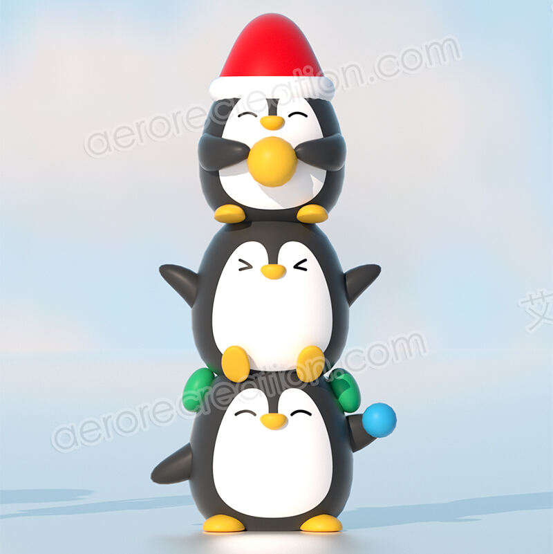 Inflatable Cartoon Christmas Penguins