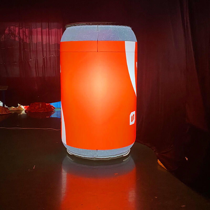 Inflatable customized beverage red can