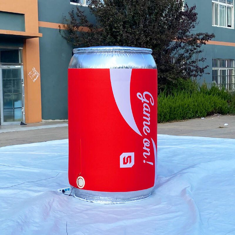 Inflatable customized beverage red can