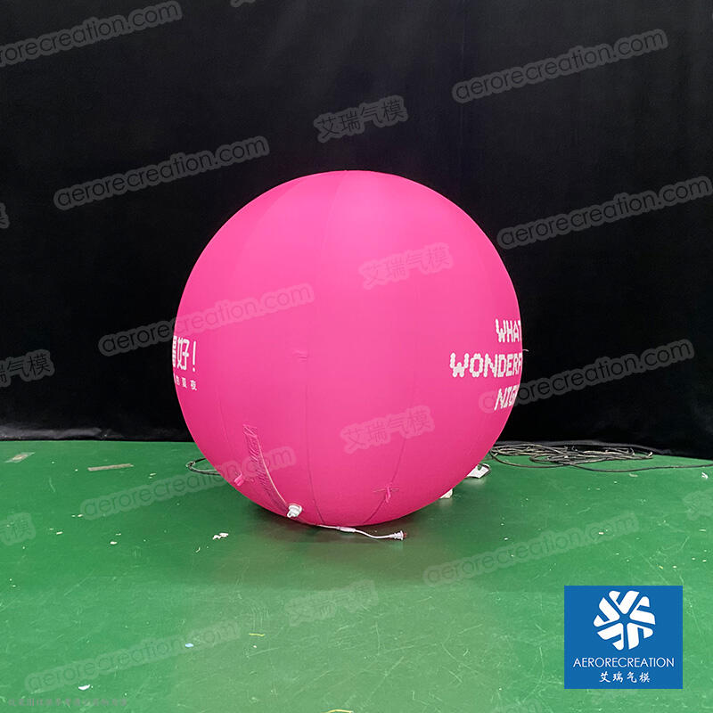 Advertising Inflatable Pink Balloon with LED