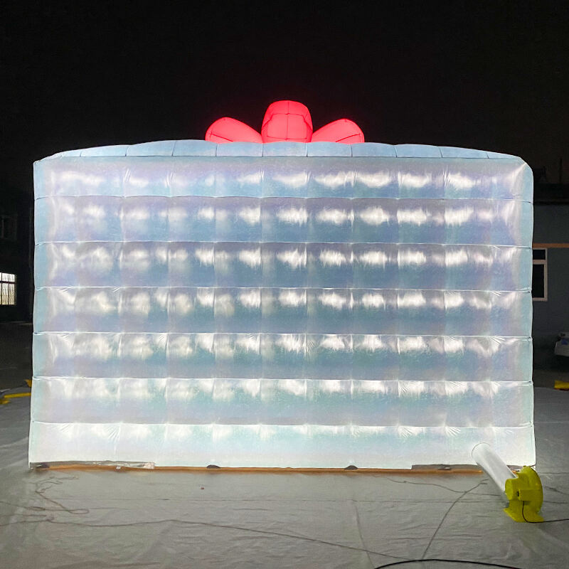 Inflatable Sliver cube tent with light