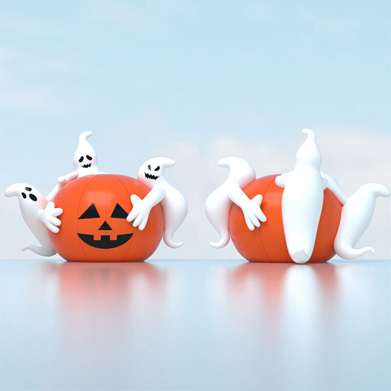 Inflatable Halloween Pumpkin with Ghost