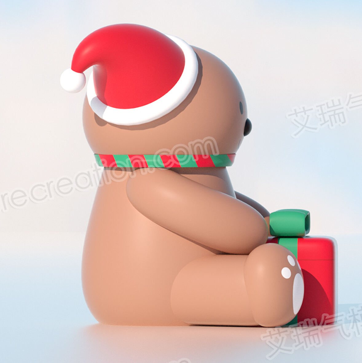 Inflatable Cartoon Christmas Gift Bear