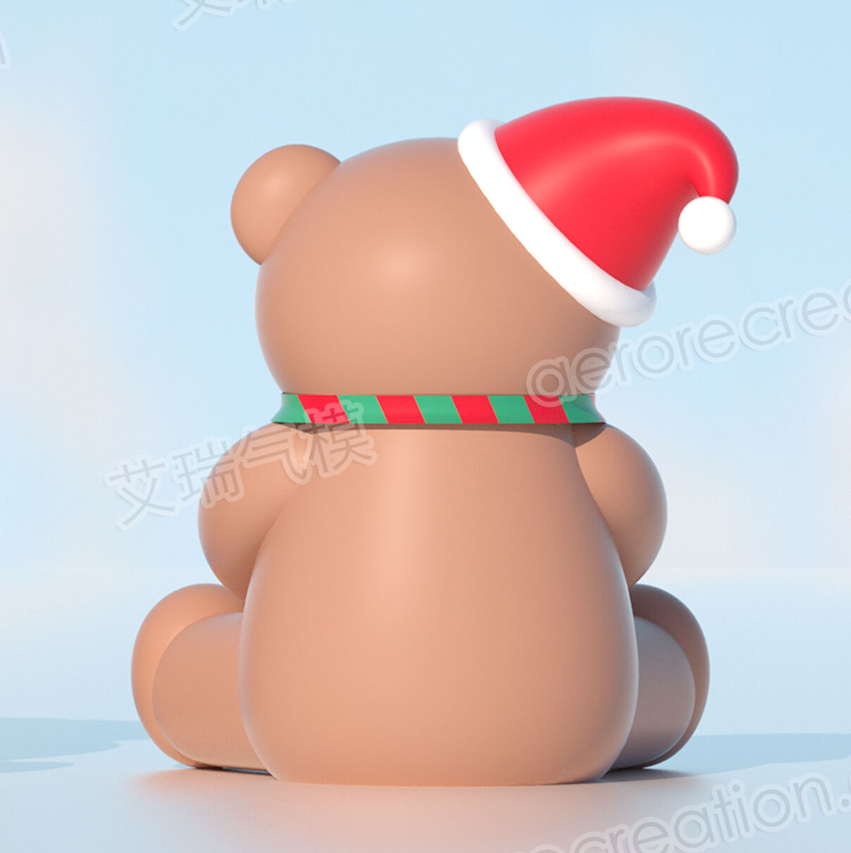 Inflatable Cartoon Christmas Gift Bear