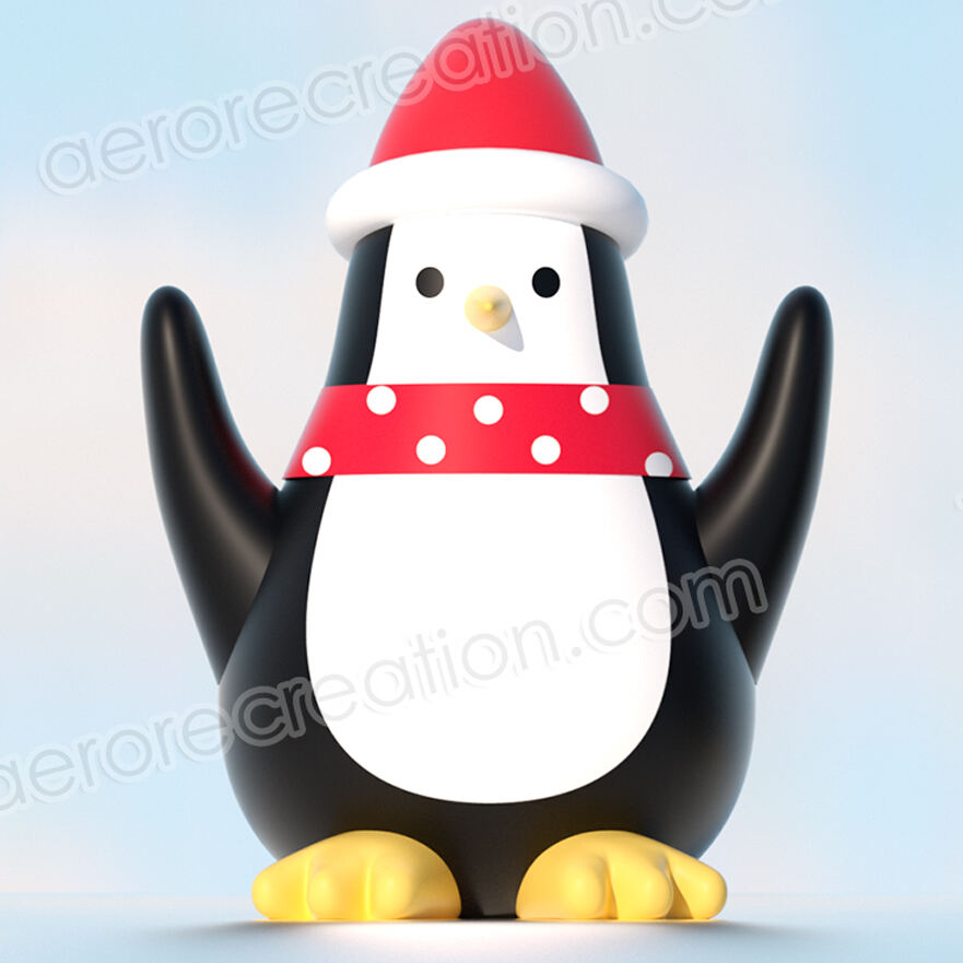 Cute Inflatable Christmas Penguins Decoration