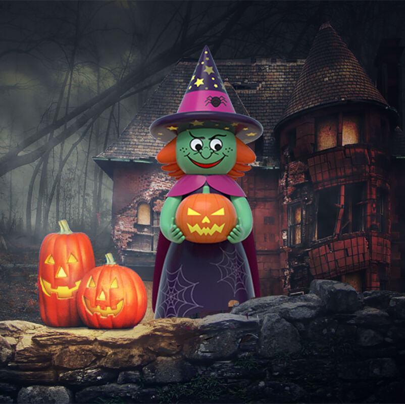 Inflatable Halloween Cartoon Witch