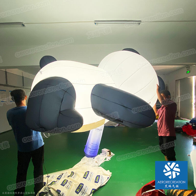 Brand Inflatable Lying Panda with Light