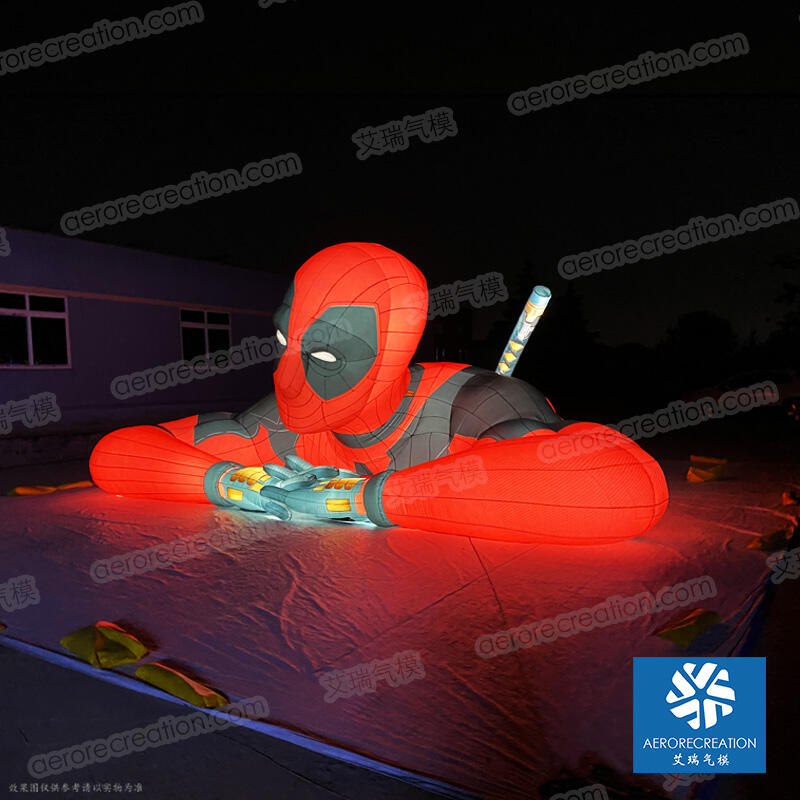 Giant Inflatable Deadpool Model with Light