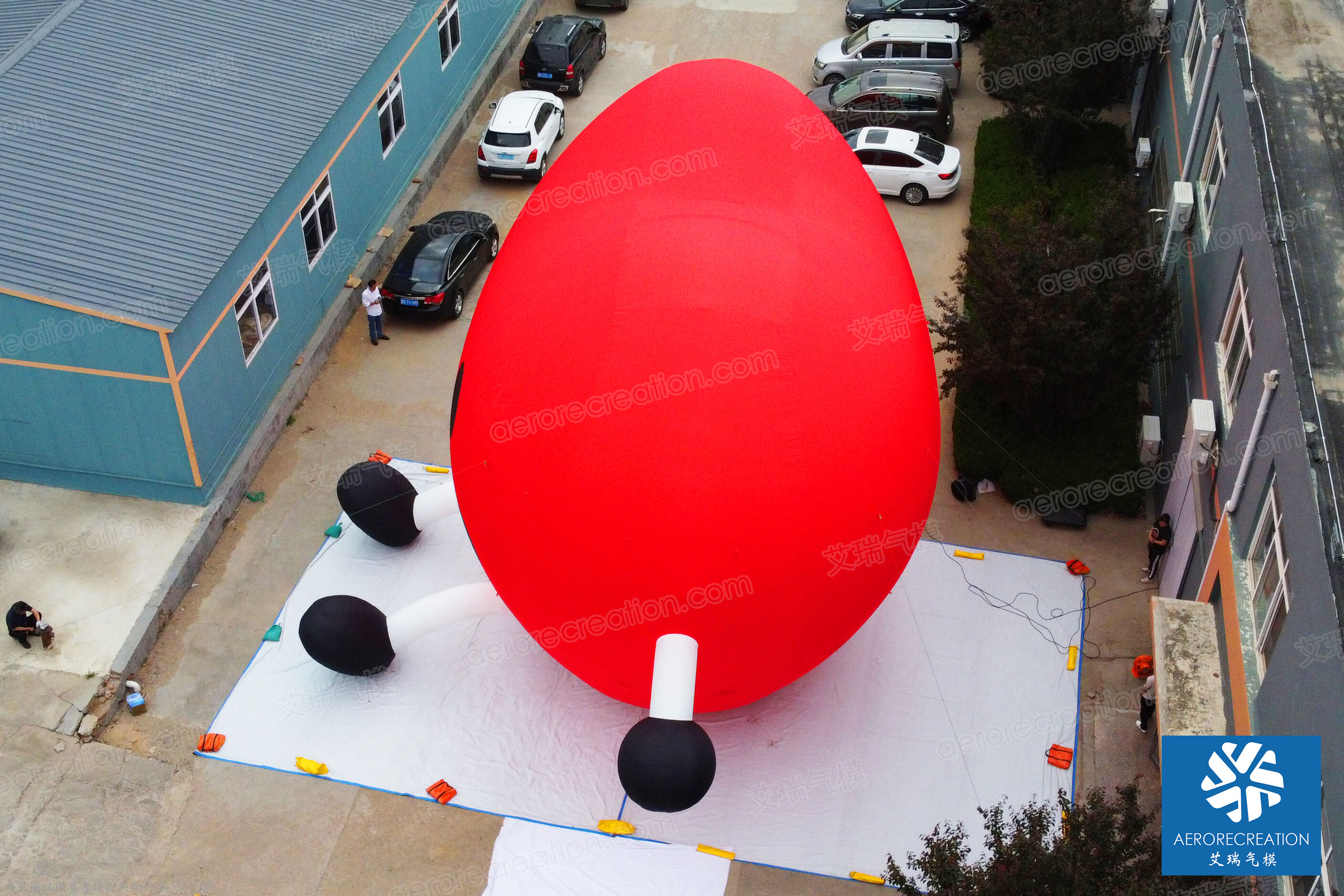 Giant Inflatable Cartoon Heart with Legs