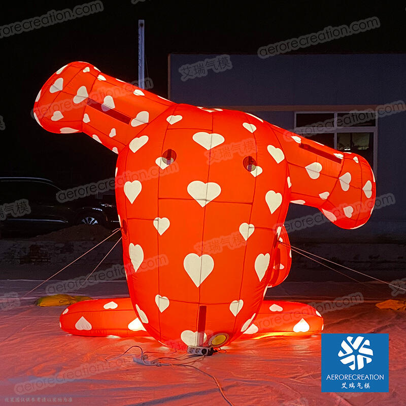 Red Cartoon Inflatable Good Rabbit