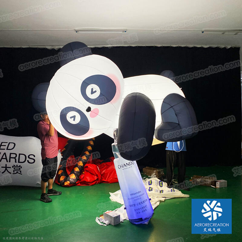 Brand Inflatable Lying Panda with Light