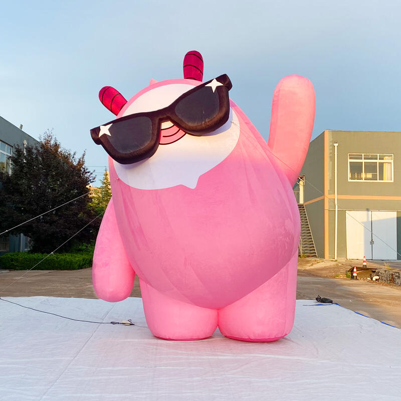 Plush Inflatable Pink Cartoon Character