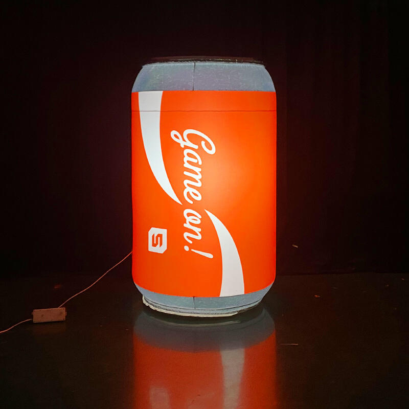 Inflatable customized beverage red can