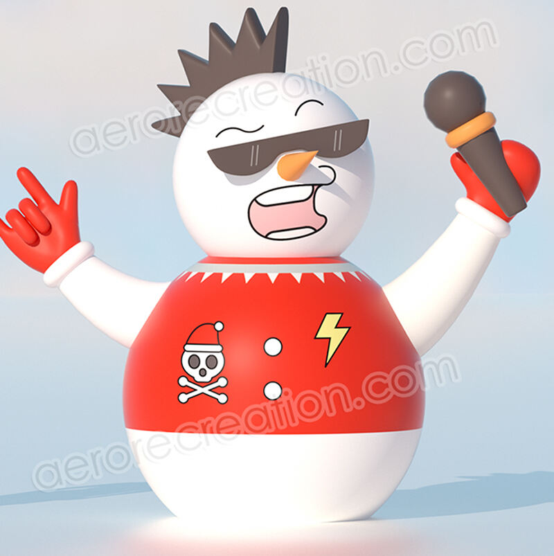 Aero Christmas Inflatable Cartoon Snowman Character