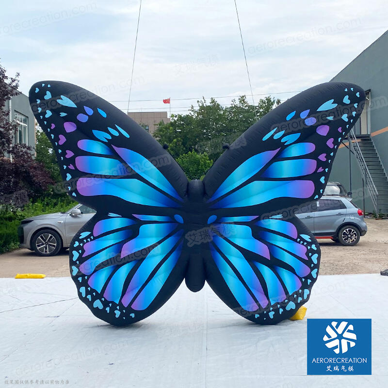 Mall Custom Inflatable Blue Butterfly