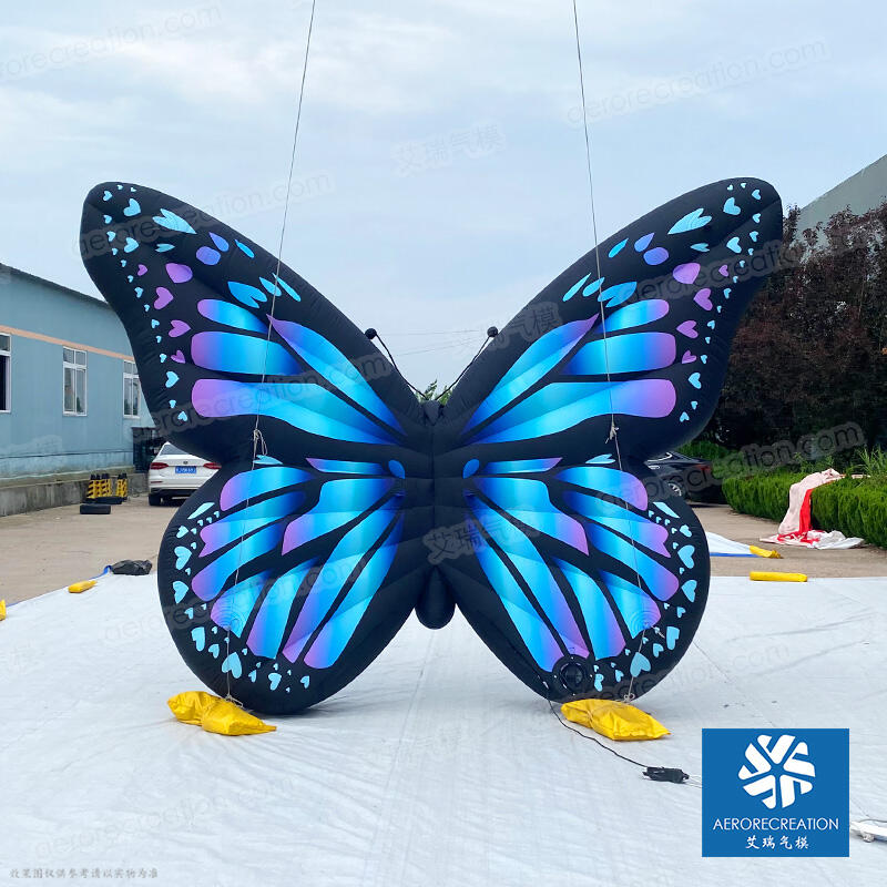 Mall Custom Inflatable Blue Butterfly