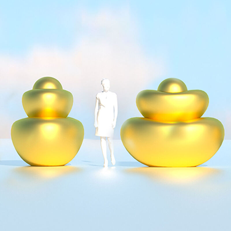 Sit Inflatable Custom Gold Ingot