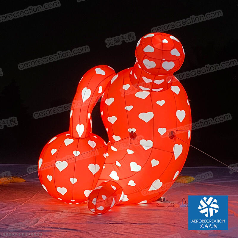 Red Cartoon Inflatable Good Rabbit