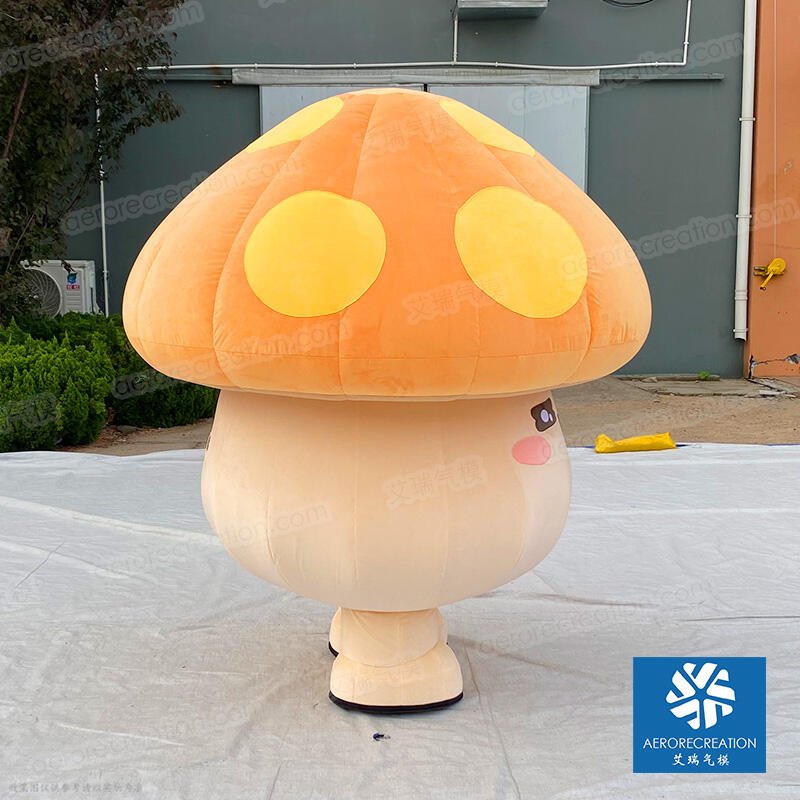 Cute Inflatable Walking Mushroom Mascot