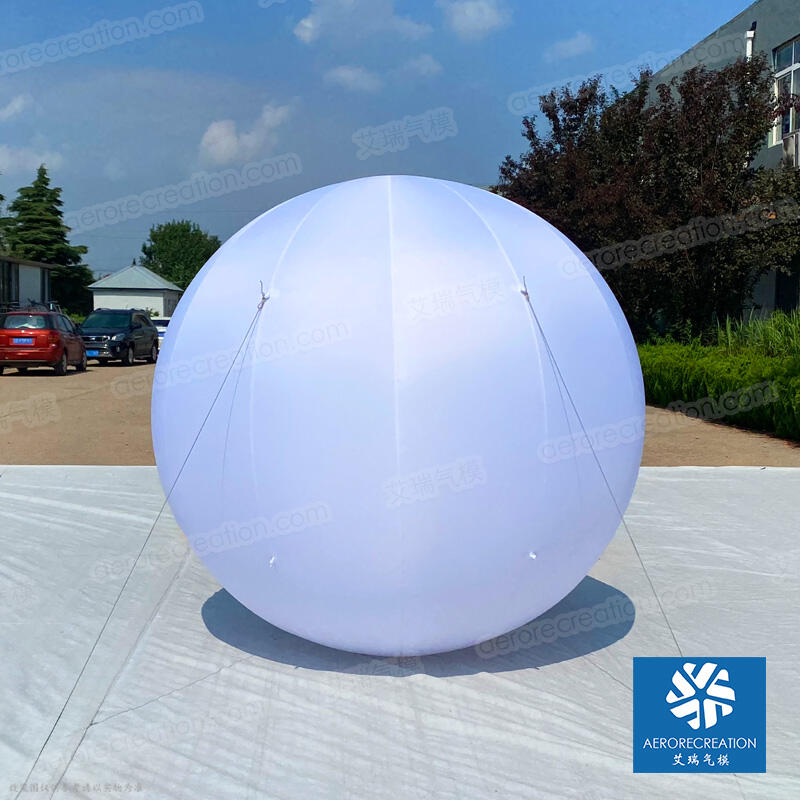 Inflatable White Balloon with Light