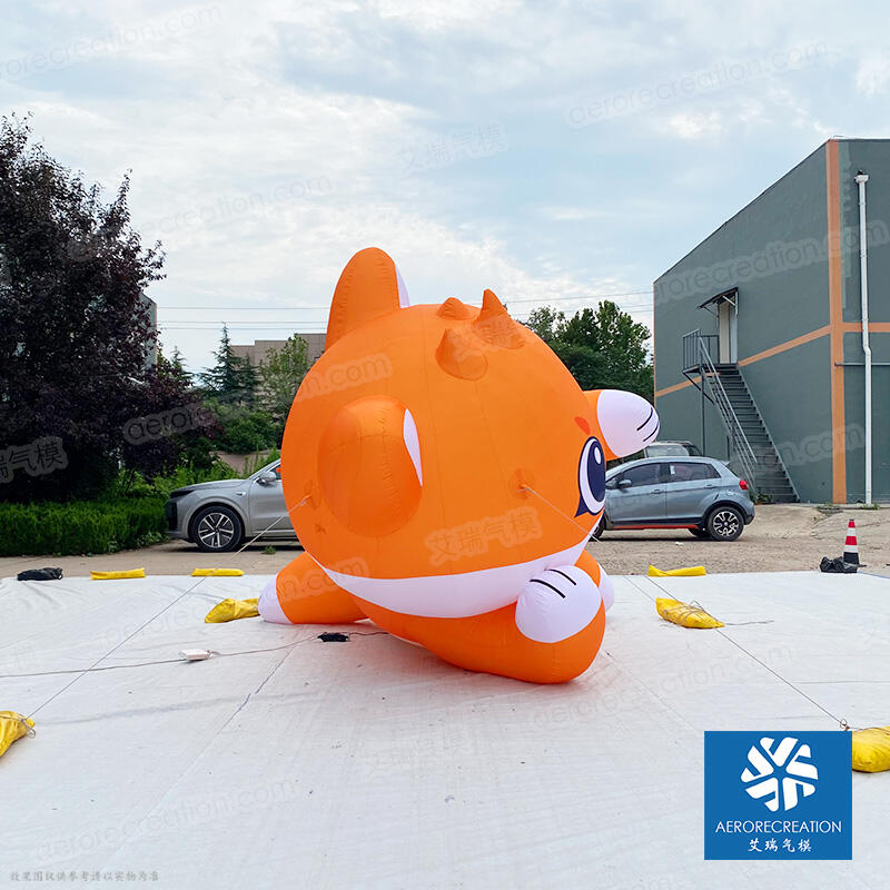 Inflatable Cute Lying Cartoon Cat