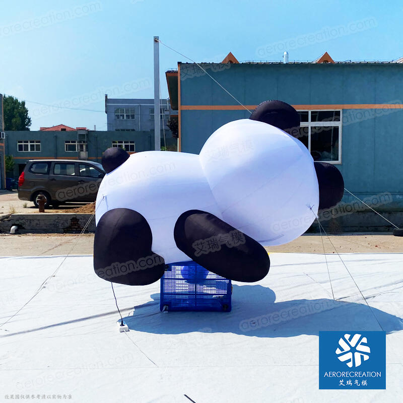 Brand Inflatable Lying Panda with Light