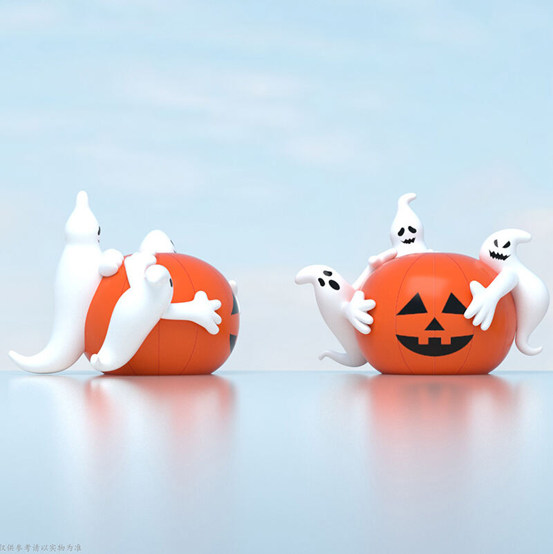 Inflatable Halloween Pumpkin with Ghost