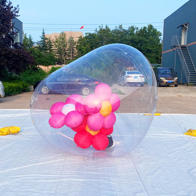 Inflatable Transparent Heart with Flowers