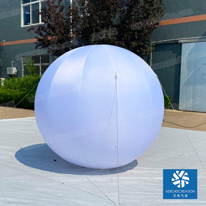 Inflatable White Balloon with Light