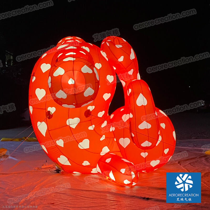 Red Cartoon Inflatable Good Rabbit