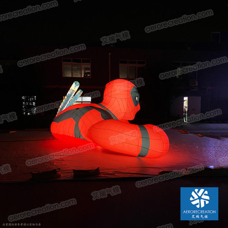 Giant Inflatable Deadpool Model with Light