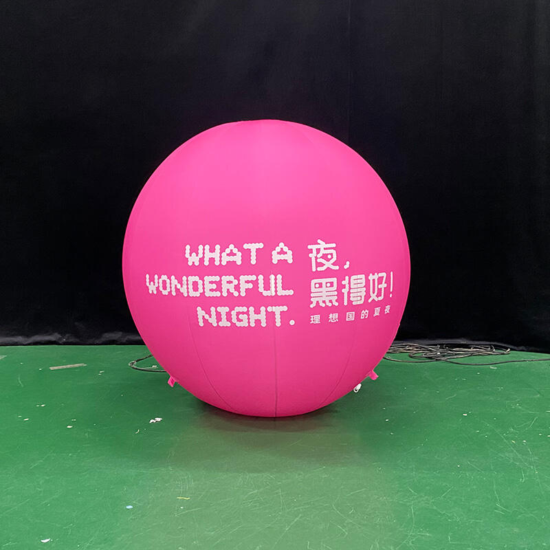 Advertising Inflatable Pink Balloon with LED