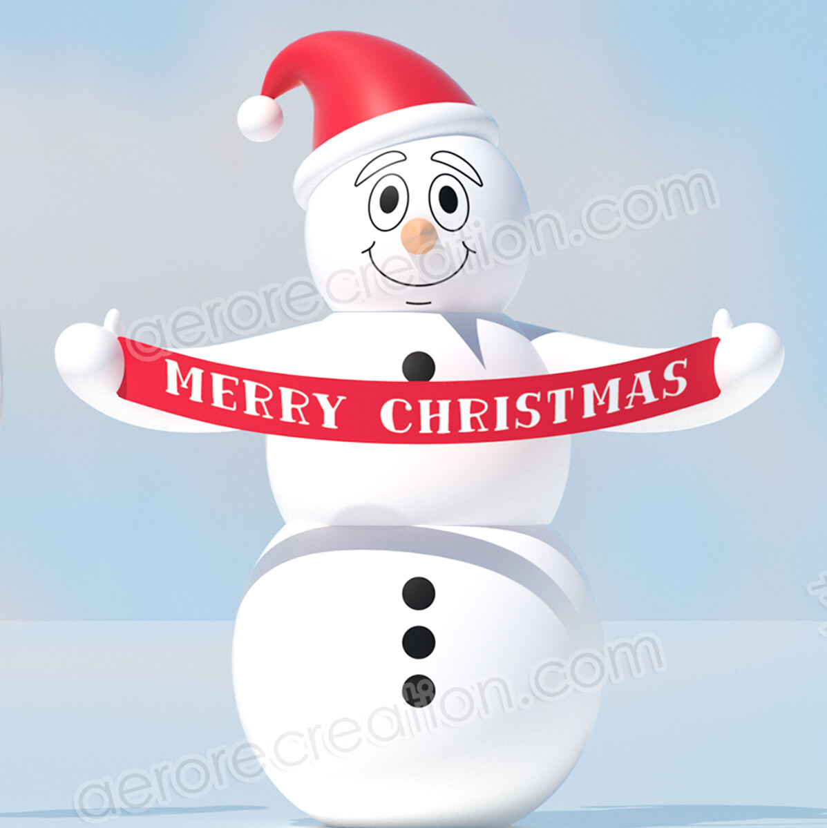 Merry Christmas Inflatable Xmas Snowman