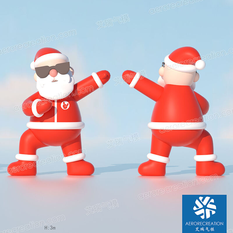 Funny Inflatable Cartoon Santa Claus Singing