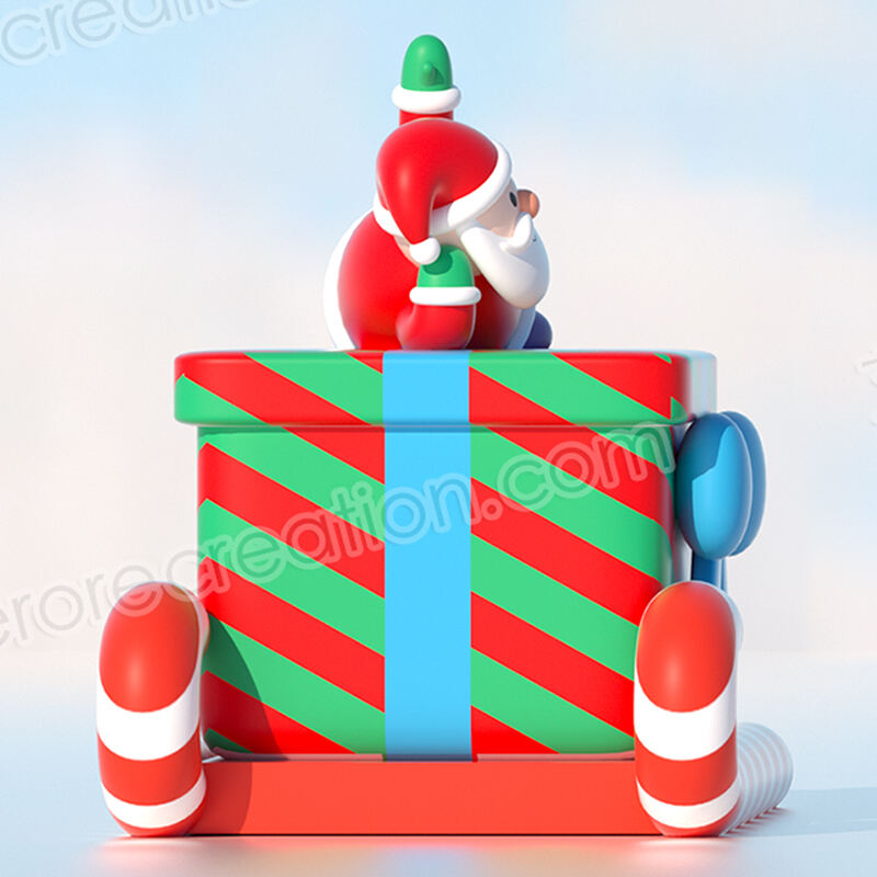 Giant Inflatable Christmas Cartoon Gift Box