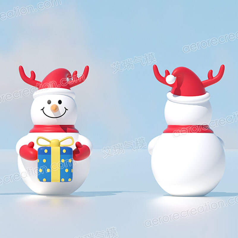 Custom Inflatable Xmas Snowman with Gift