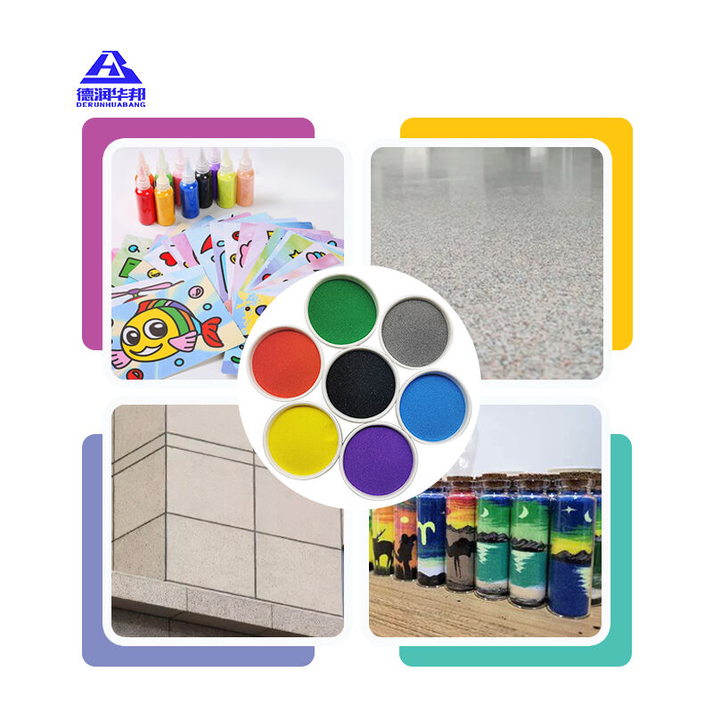 Regarding colored quartz sand (color sand) used in epoxy flooring.