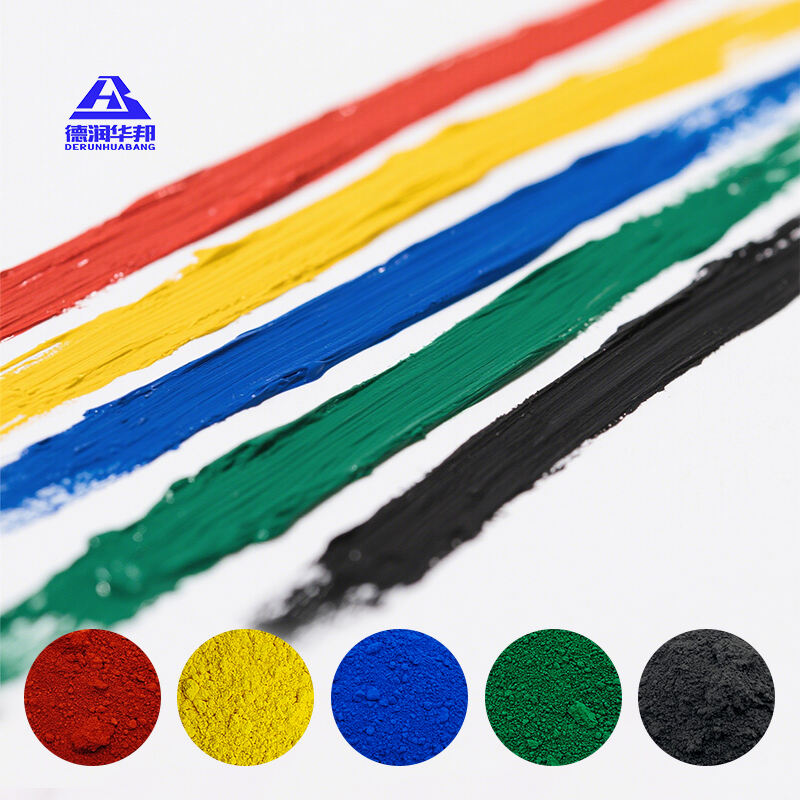 Iron Oxide Pigments High Color Fastness for Concrete Coloring Driveway Pavement Decorative Blocks Weather Stability 