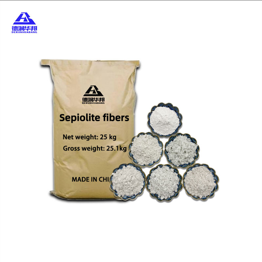 Sepiolite fiber thermal stability delivering adsorption reinforcement and fire resistance for refractory materials adsorbent regeneration and specialty fillers applications