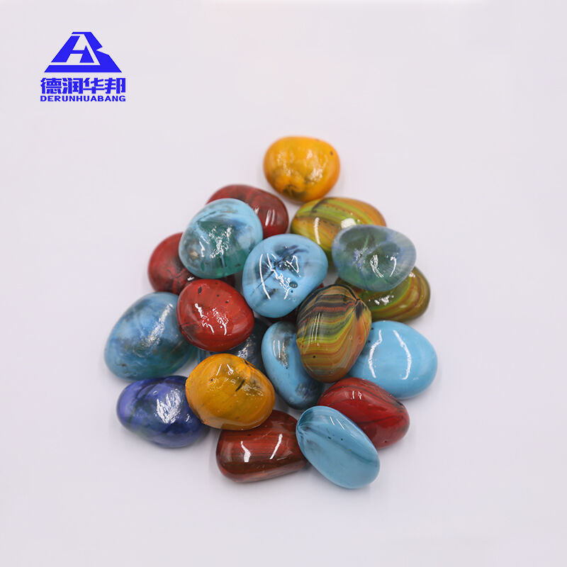 Mga Kulay-kulay na Bato na Glasto para sa Pagpupuno ng Palayok ng Halaman o Vase, Mga Bato na Pandekora para sa DIY