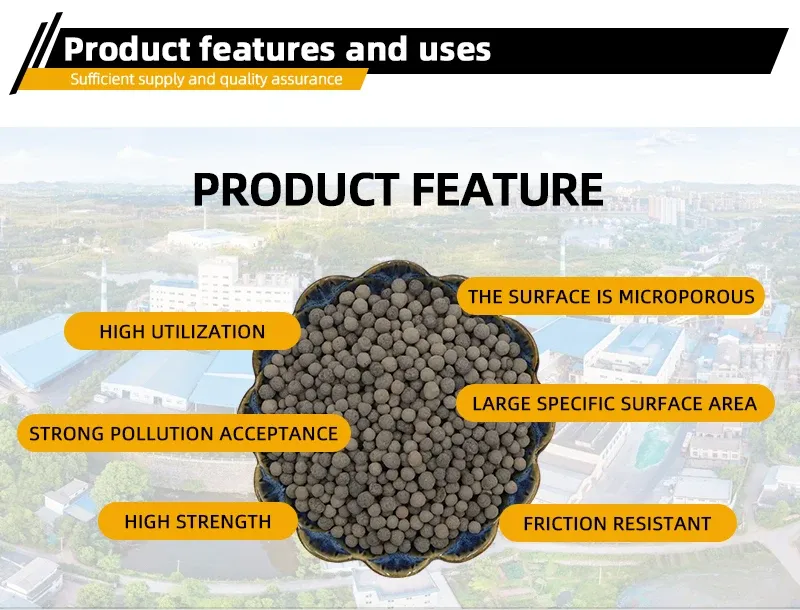 The Supply of Bio-ceramite Filter Material for Aeration Filter Is Stable and Moisture-proof factory