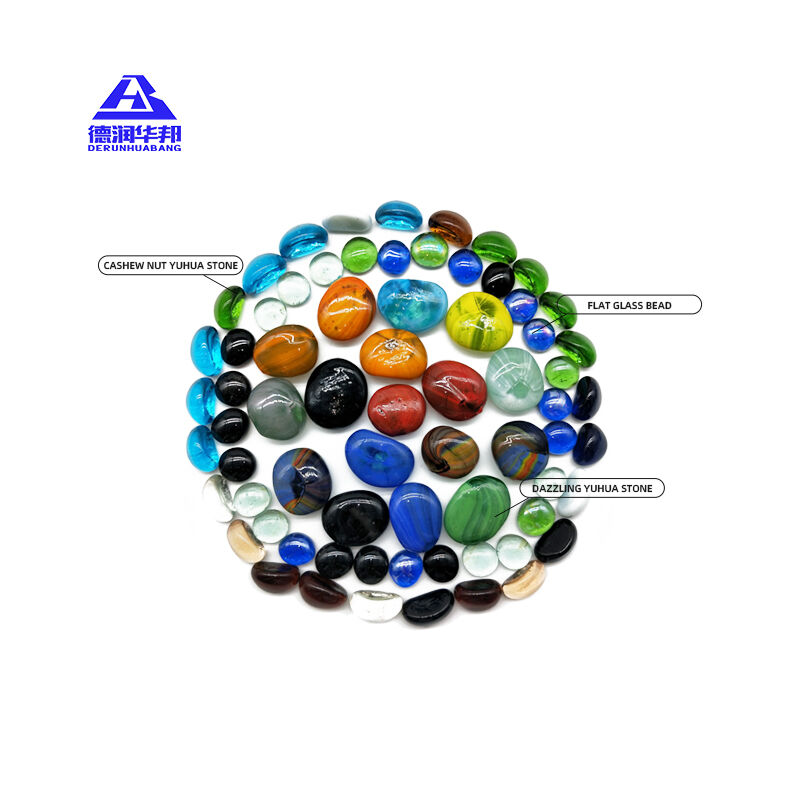 Mga Kulay-kulay na Bato na Glasto para sa Pagpupuno ng Palayok ng Halaman o Vase, Mga Bato na Pandekora para sa DIY