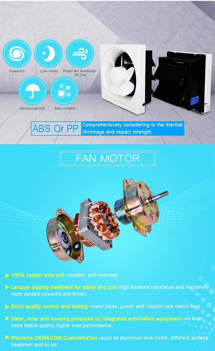 Kanasi Bathroom Toilet Kitchen Ventilateur Ventilador Exhaust Ventilation Roof Wall Mounted Fan Manufacturer Factory Supplier details