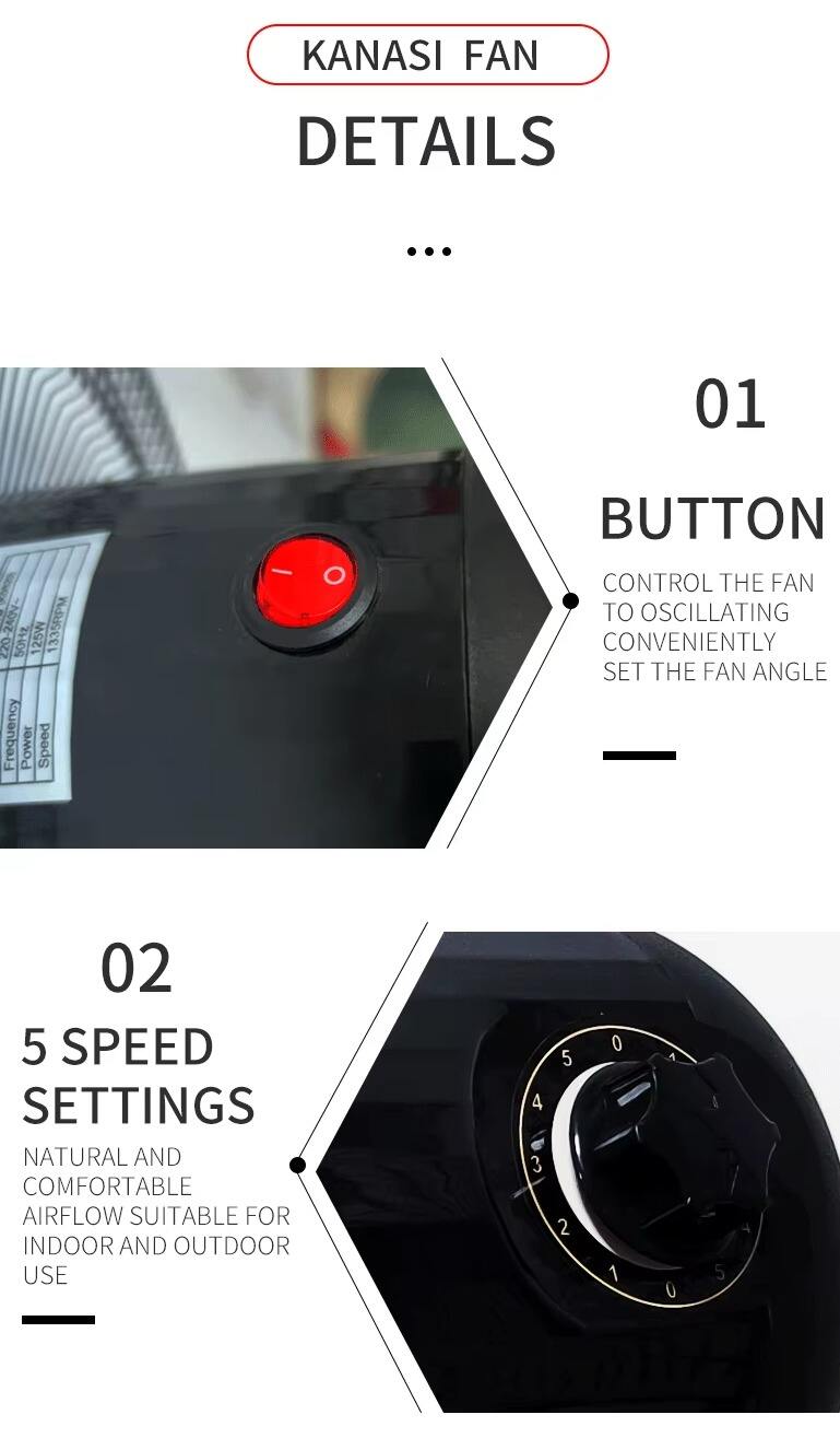 New Design 16 18 Inch 7 Metal Blades Cooling Oscillating Commercial Pedestal Fan Small Industrial Shop Stand Fan Cooler supplier