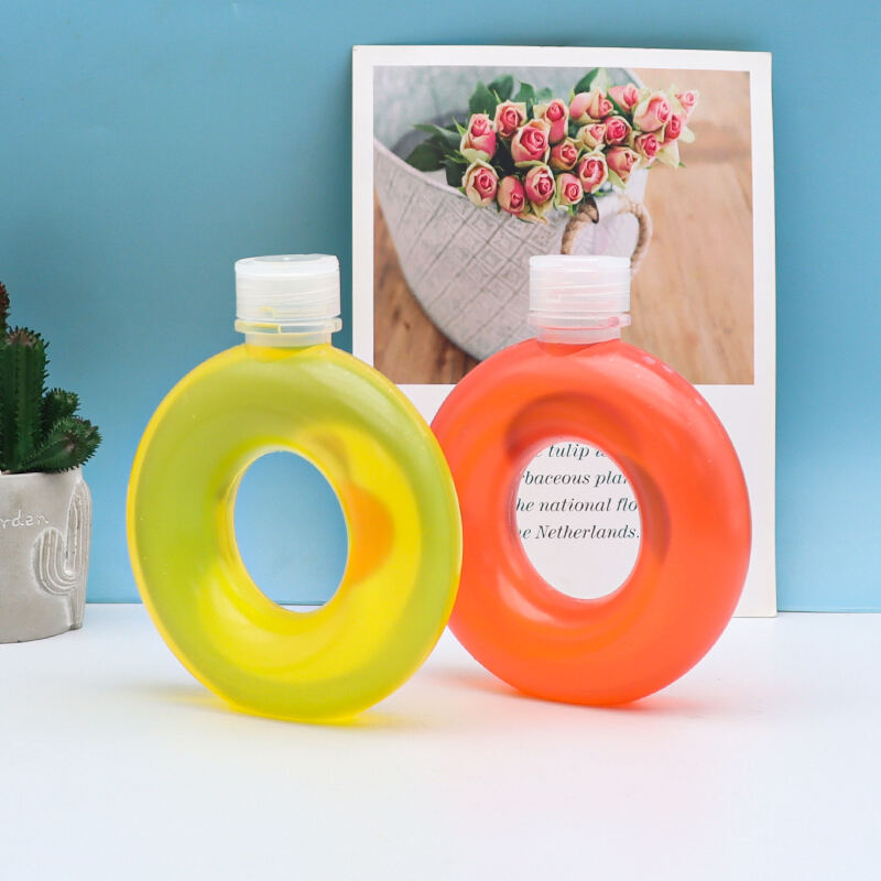 Custom Logo 16oz 500ml Milk Tea Juice PP Beverage Bottle High Temperature Resistance Donut Bottle