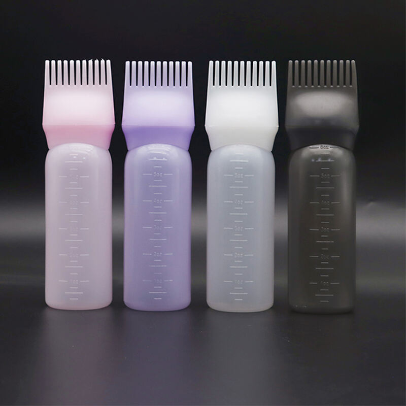 Professional Custom Salon Empty Clear Plastic 180ml Squeeze Applicator Bottles for Hair Oil Hair Dye Bottle