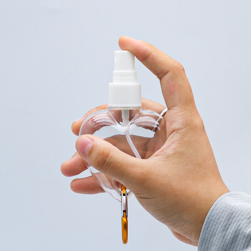 Wholesale 60ml Cosmetic Travel Portable Plastic Spray Bottles Recyclable Bottle for Liquid Packing Custom Logo Printing